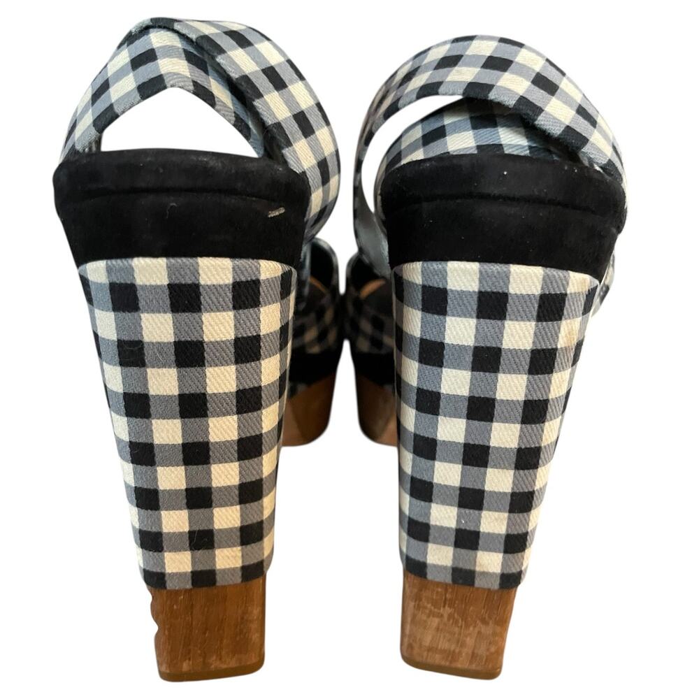 Louis Vuitton Navy Gingham Sandals View 4